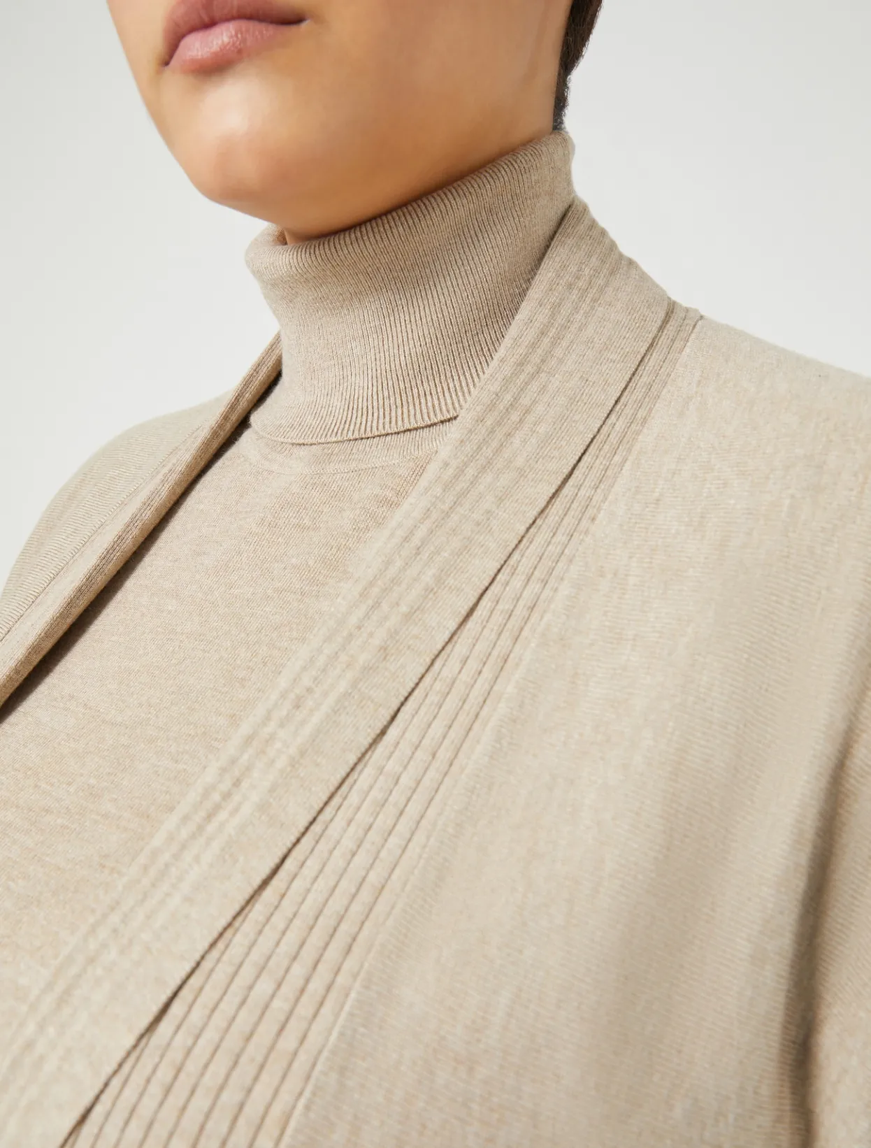 Knitwear | Knitwear | Marina Rinaldi Viscose yarn cardigan BEIGE