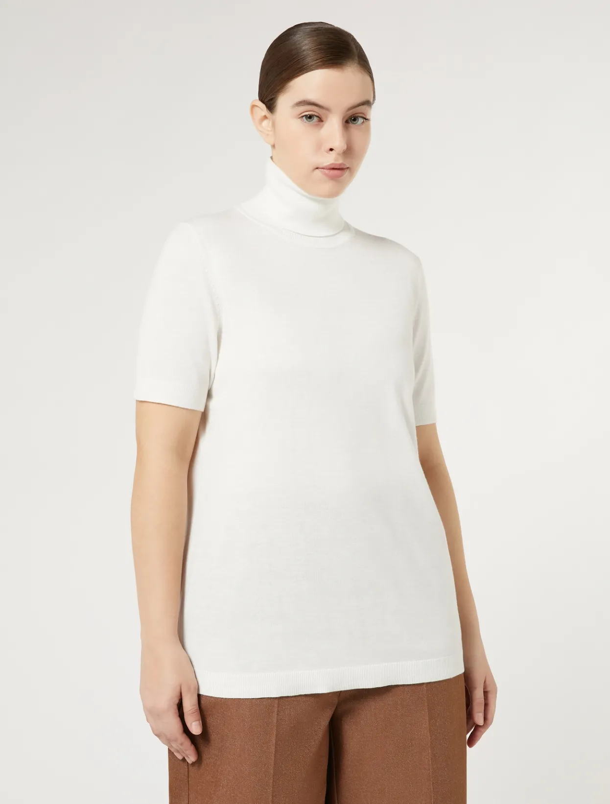 Knitwear | Knitwear | Marina Rinaldi Viscose yarn sweater WHITE