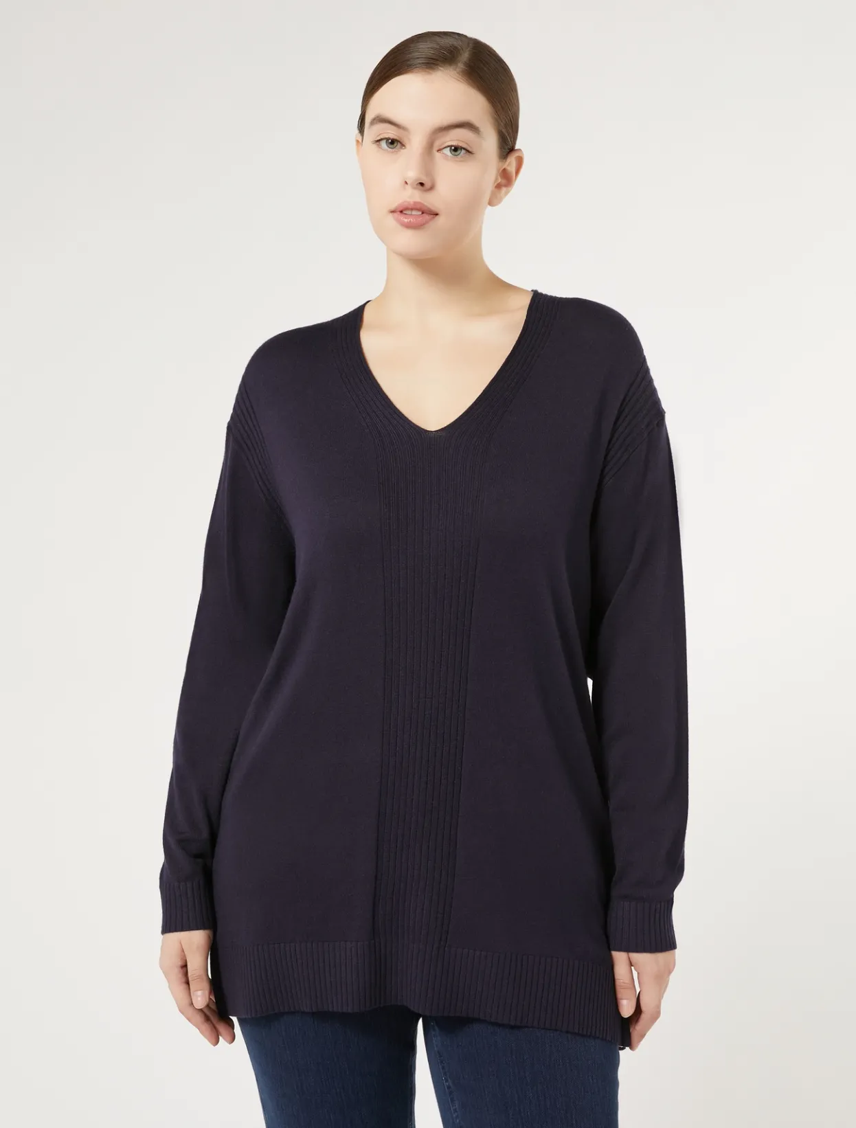 Knitwear | Knitwear | Marina Rinaldi Viscose yarn sweater NAVY