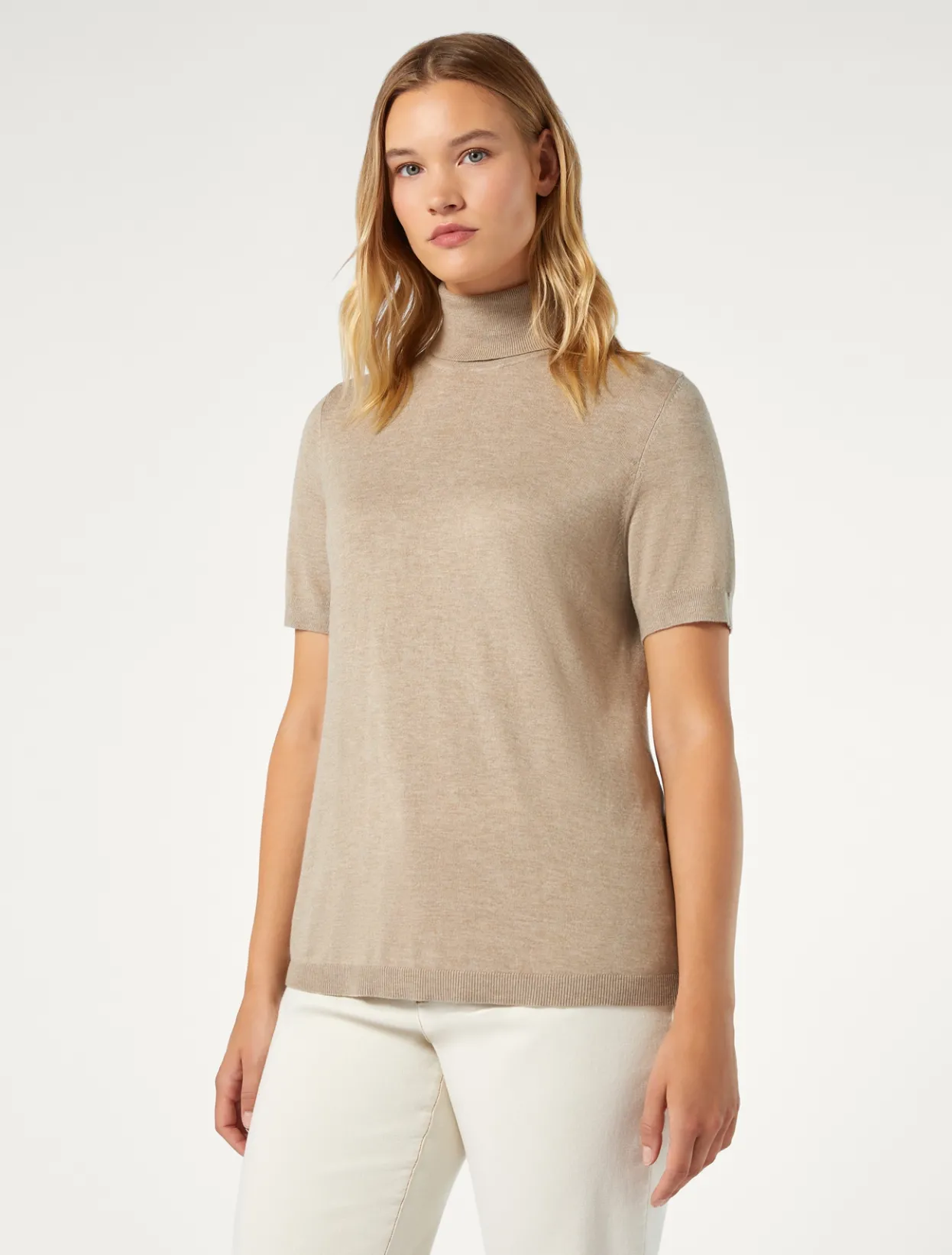 Knitwear | Knitwear | Marina Rinaldi Viscose yarn sweater BEIGE