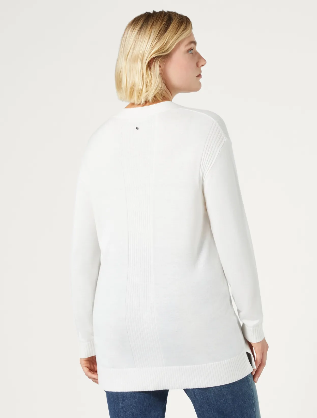 Knitwear | Knitwear | Marina Rinaldi Viscose yarn sweater WHITE