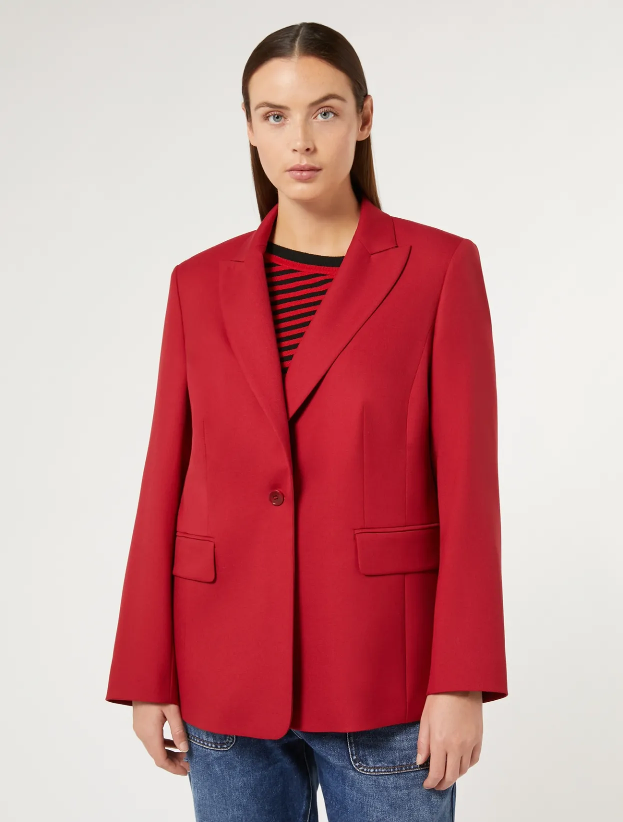 Jacket & Blazers | Jacket & Blazers | Marina Rinaldi Viscose-blend blazer jacket RED