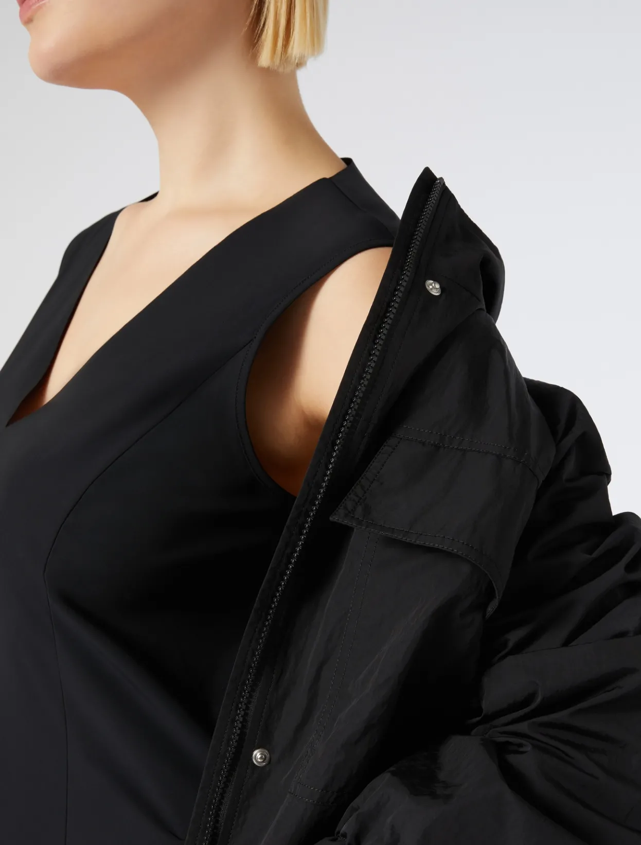 Coats | Coats | Marina Rinaldi Waterproof nylon canvas jacket BLACK