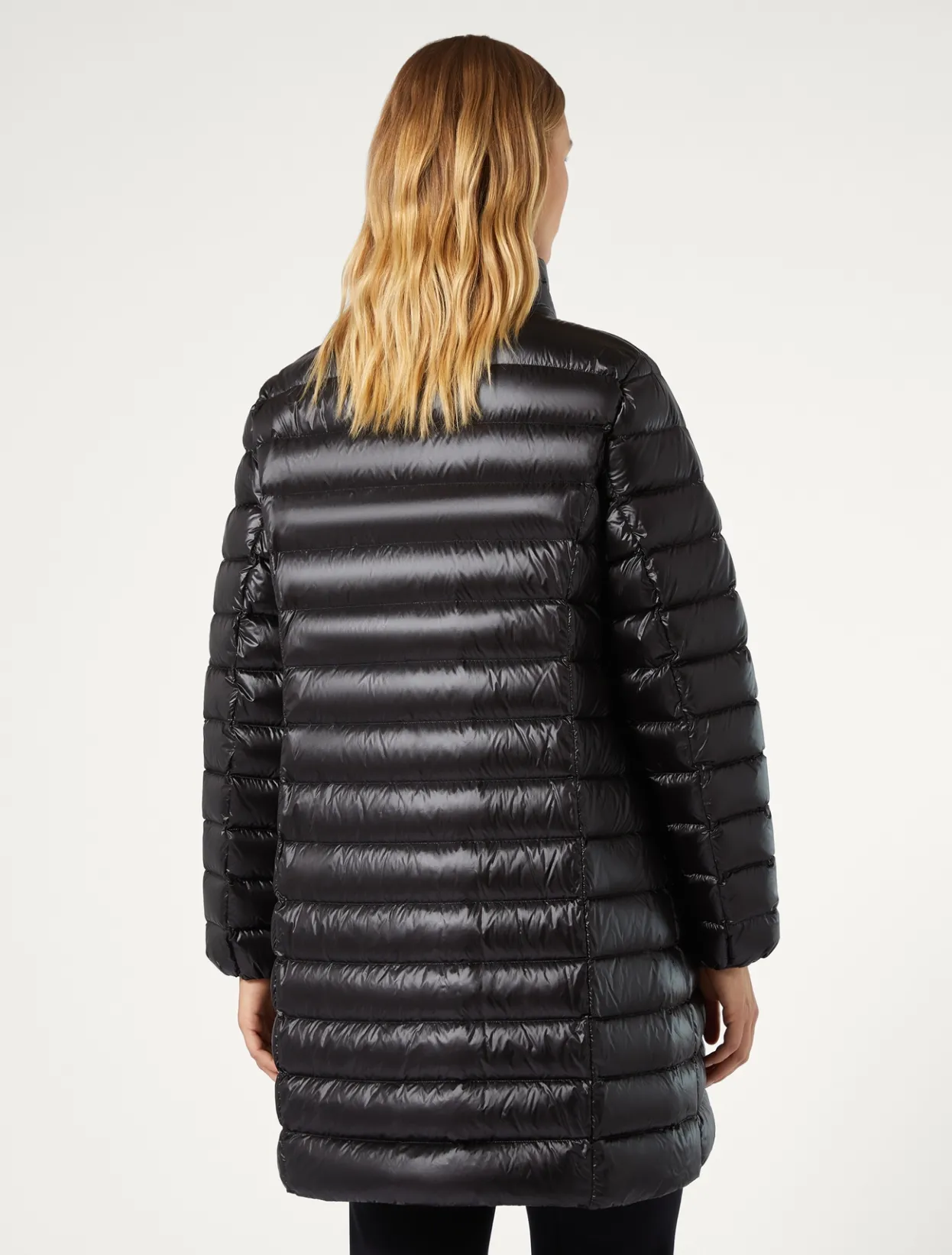 Down Jackets | Down Jackets | Marina Rinaldi Water-repellent canvas down jacket BLACK