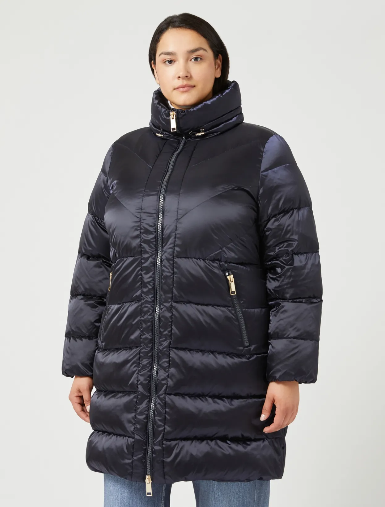 Down Jackets | Down Jackets | Marina Rinaldi water-repellent down jacket ULTRAMARINE