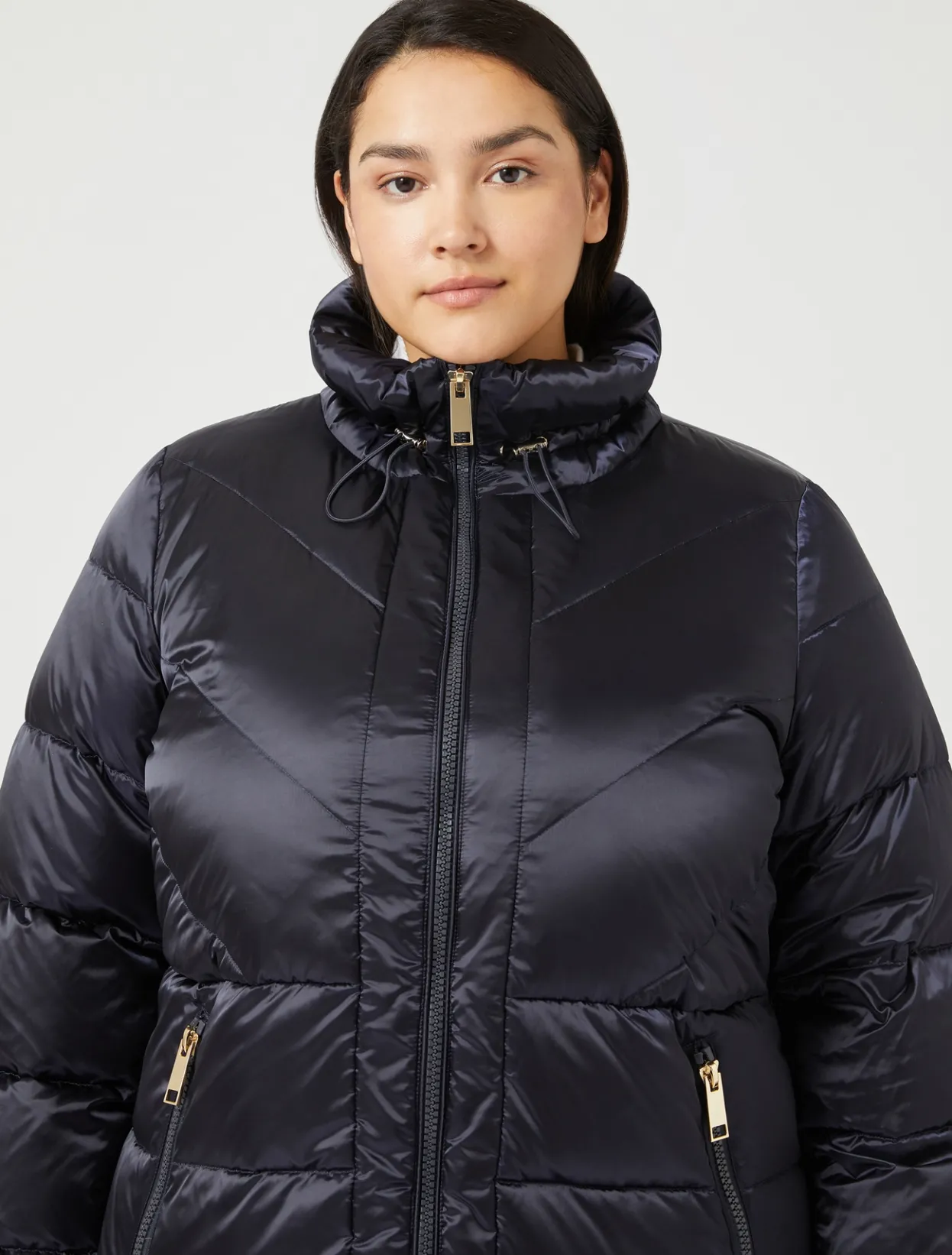 Down Jackets | Down Jackets | Marina Rinaldi water-repellent down jacket ULTRAMARINE