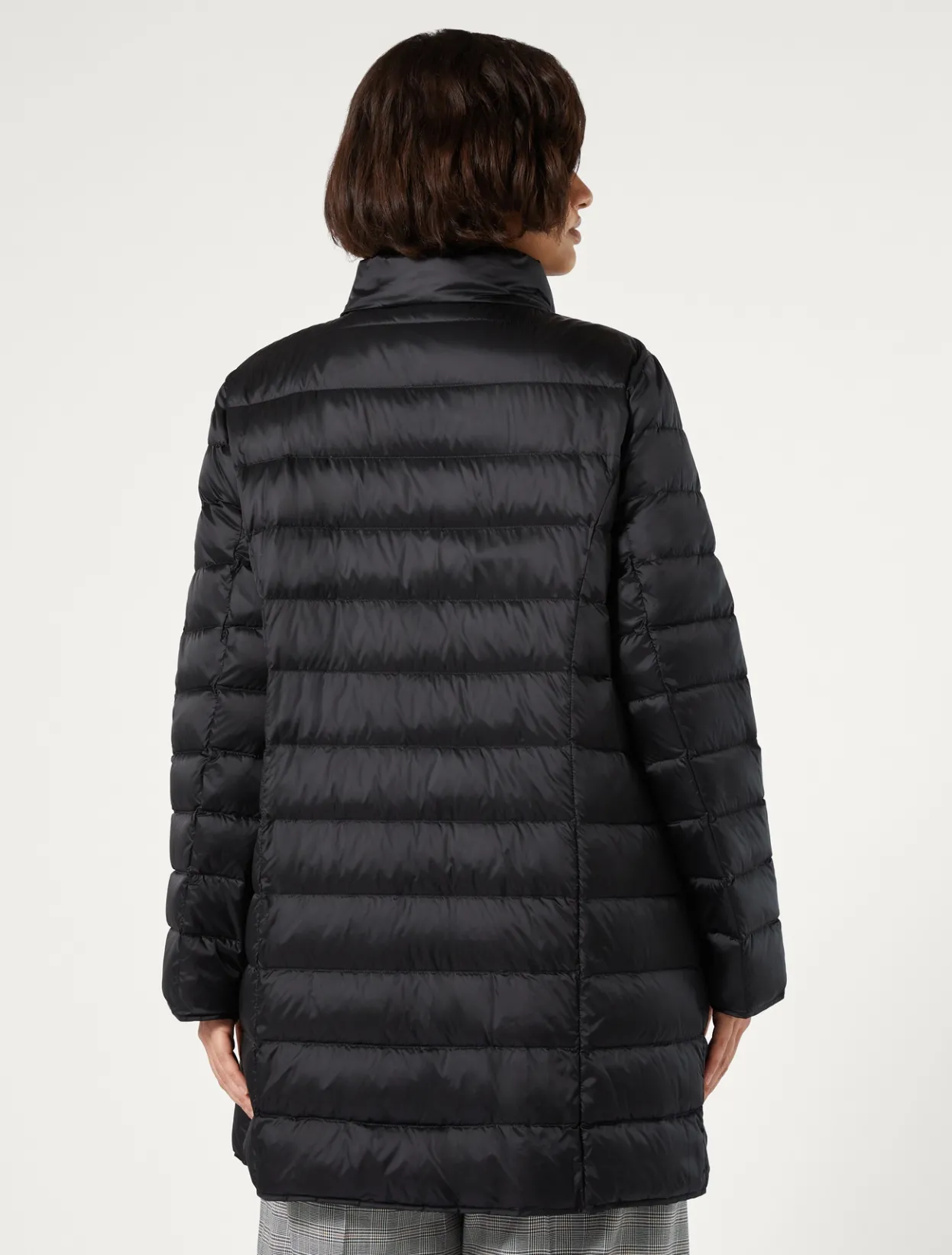 Down Jackets | Down Jackets | Marina Rinaldi Water-repellent nylon canvas down jacket BLACK