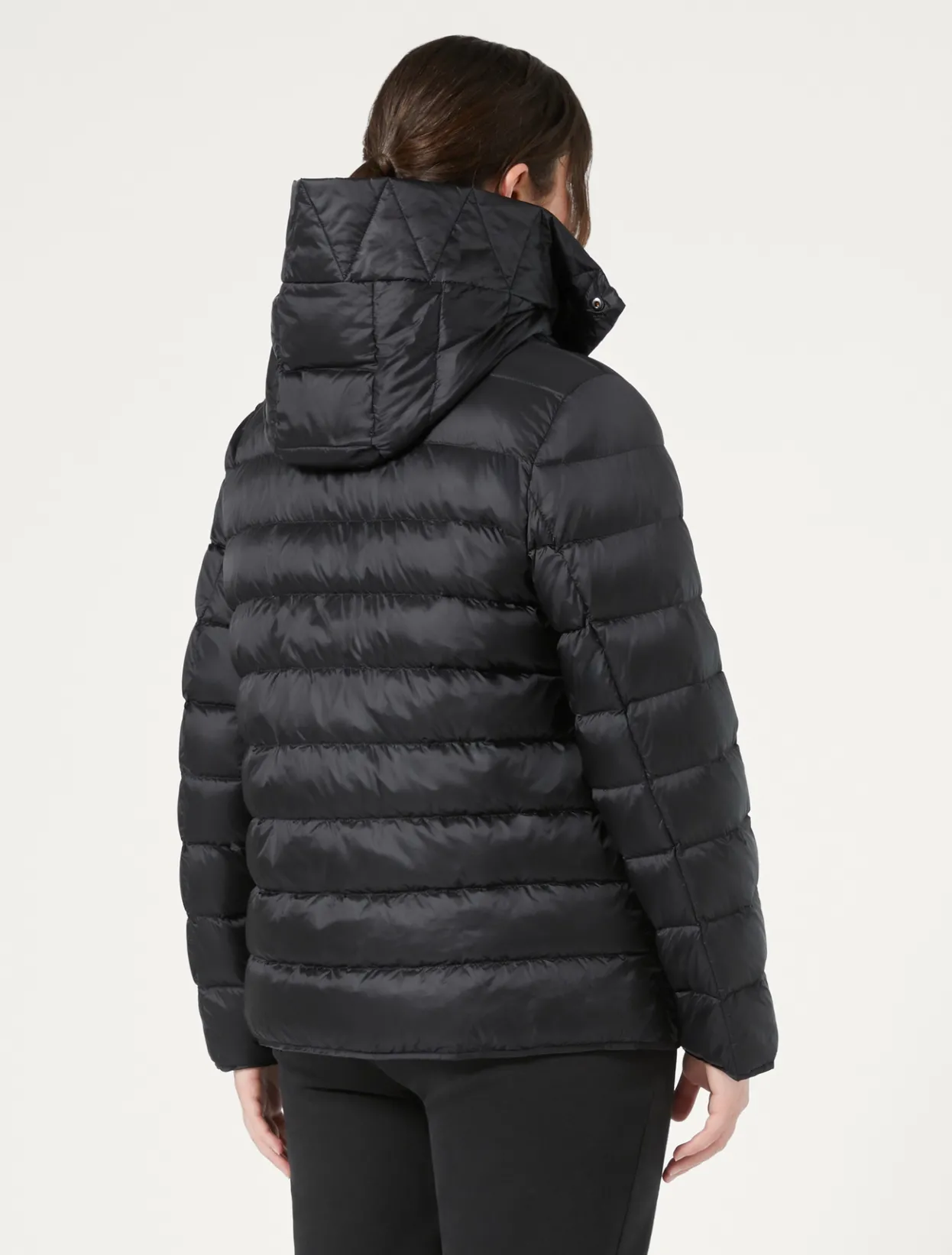 Down Jackets | Down Jackets | Marina Rinaldi Water-repellent nylon canvas jacket BLACK