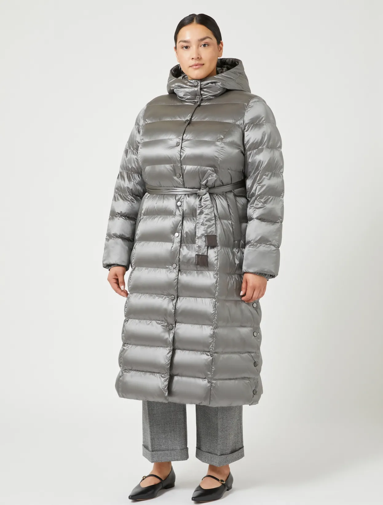 Down Jackets | Down Jackets | Marina Rinaldi Water-repellent padded coat MEDIUMGREY