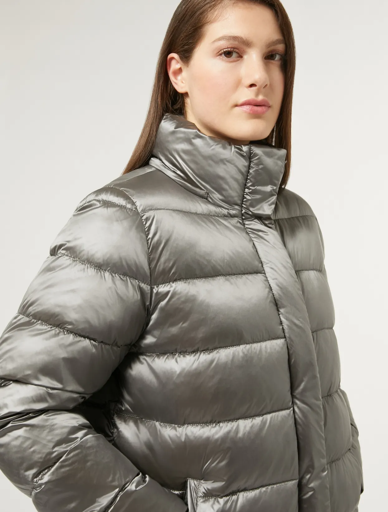 Down Jackets | Down Jackets | Marina Rinaldi Water-repellent padded coat MEDIUMGREY