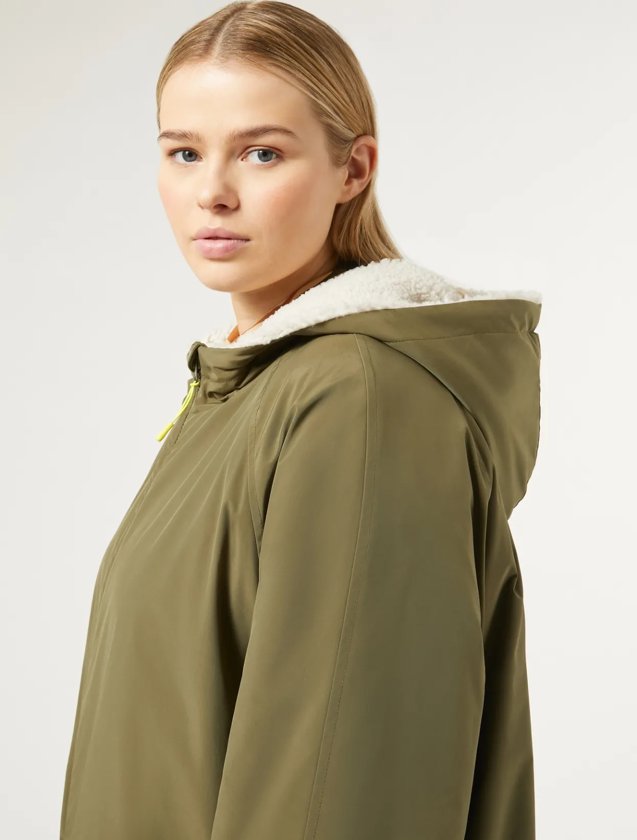 Coats | Coats | Marina Rinaldi Water-repellent taffeta parka KAKI