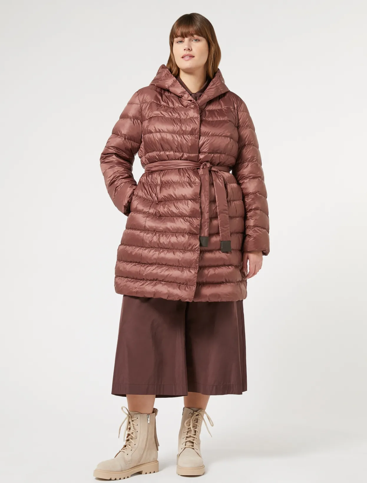 Down Jackets | Down Jackets | Marina Rinaldi Water-repellent technical canvas down jacket FARD