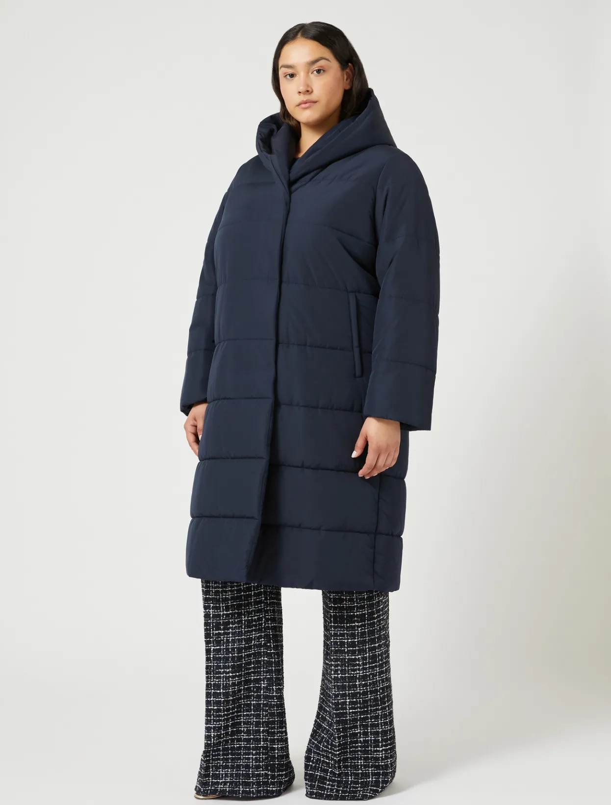 Down Jackets | Down Jackets | Marina Rinaldi Water-repellent technical padded jacket MIDNIGHTBLUE