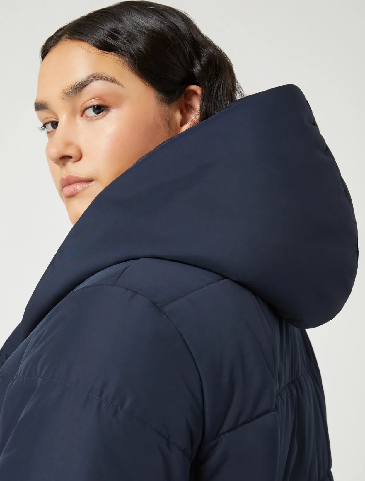 Down Jackets | Down Jackets | Marina Rinaldi Water-repellent technical padded jacket MIDNIGHTBLUE