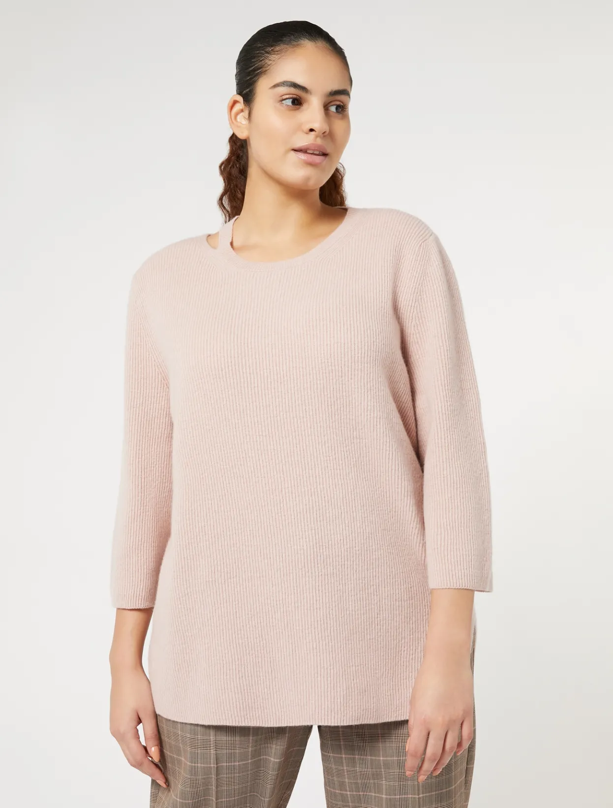 Knitwear | Knitwear | Marina Rinaldi Wool and cashmere sweater PINK