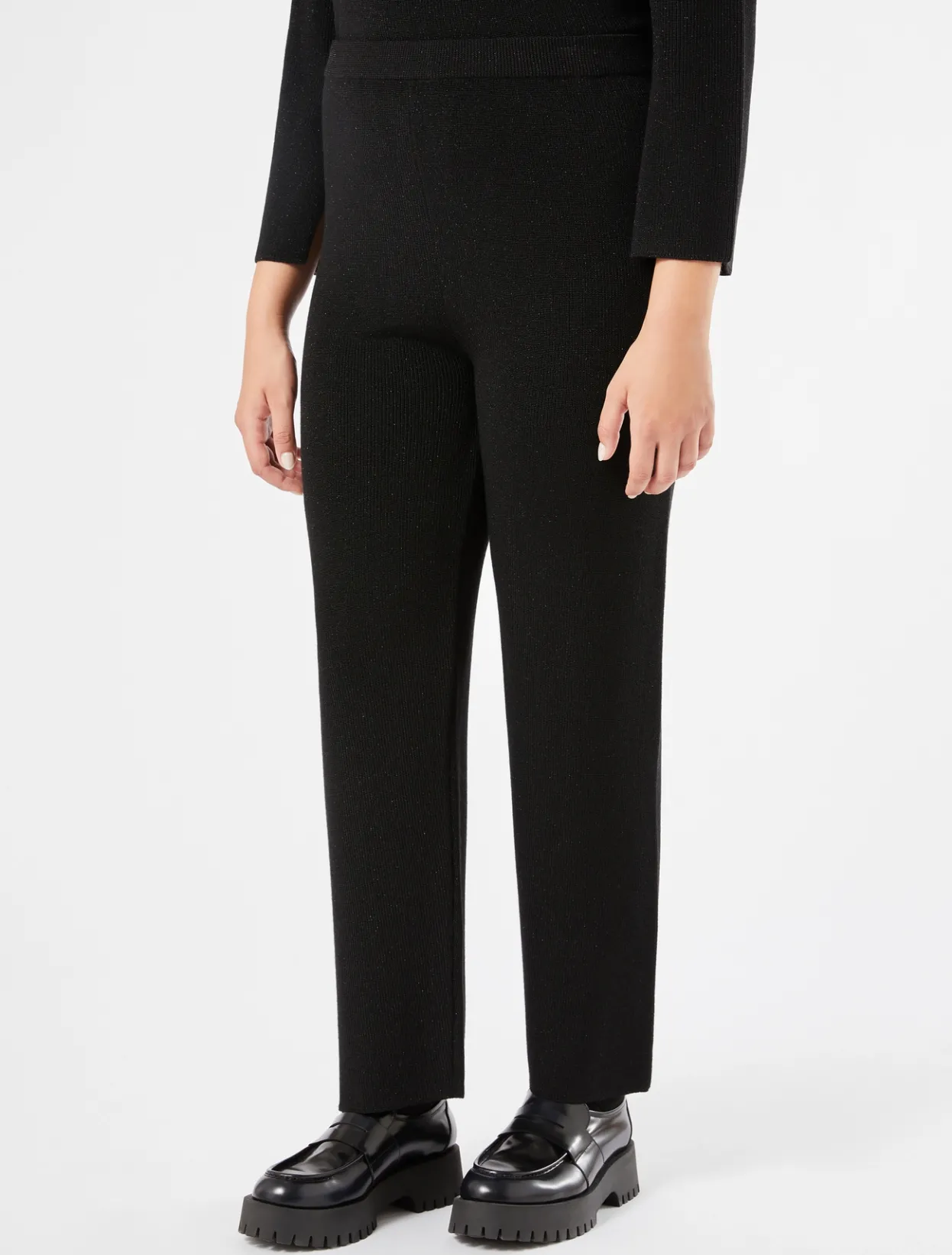 Trousers & Jeans | Trousers & Jeans | Marina Rinaldi Wool and lurex trousers BLACK