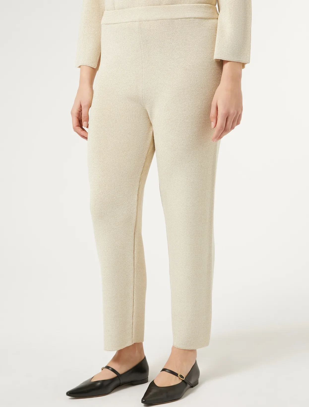 Trousers & Jeans | Trousers & Jeans | Marina Rinaldi Wool and lurex trousers IVORY