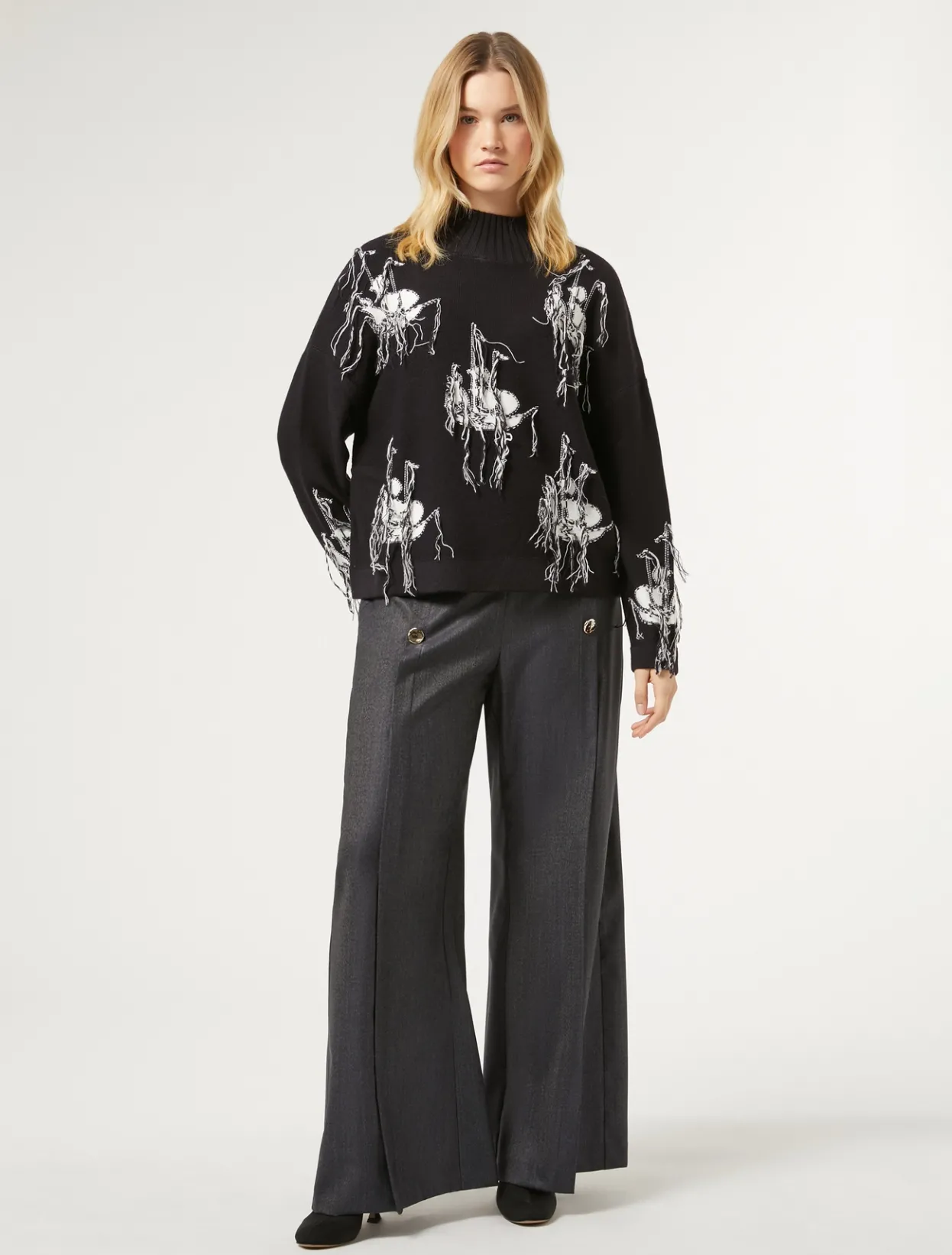 Trousers & Jeans | Trousers & Jeans | Marina Rinaldi Wool and silk trousers BLUEJEANS