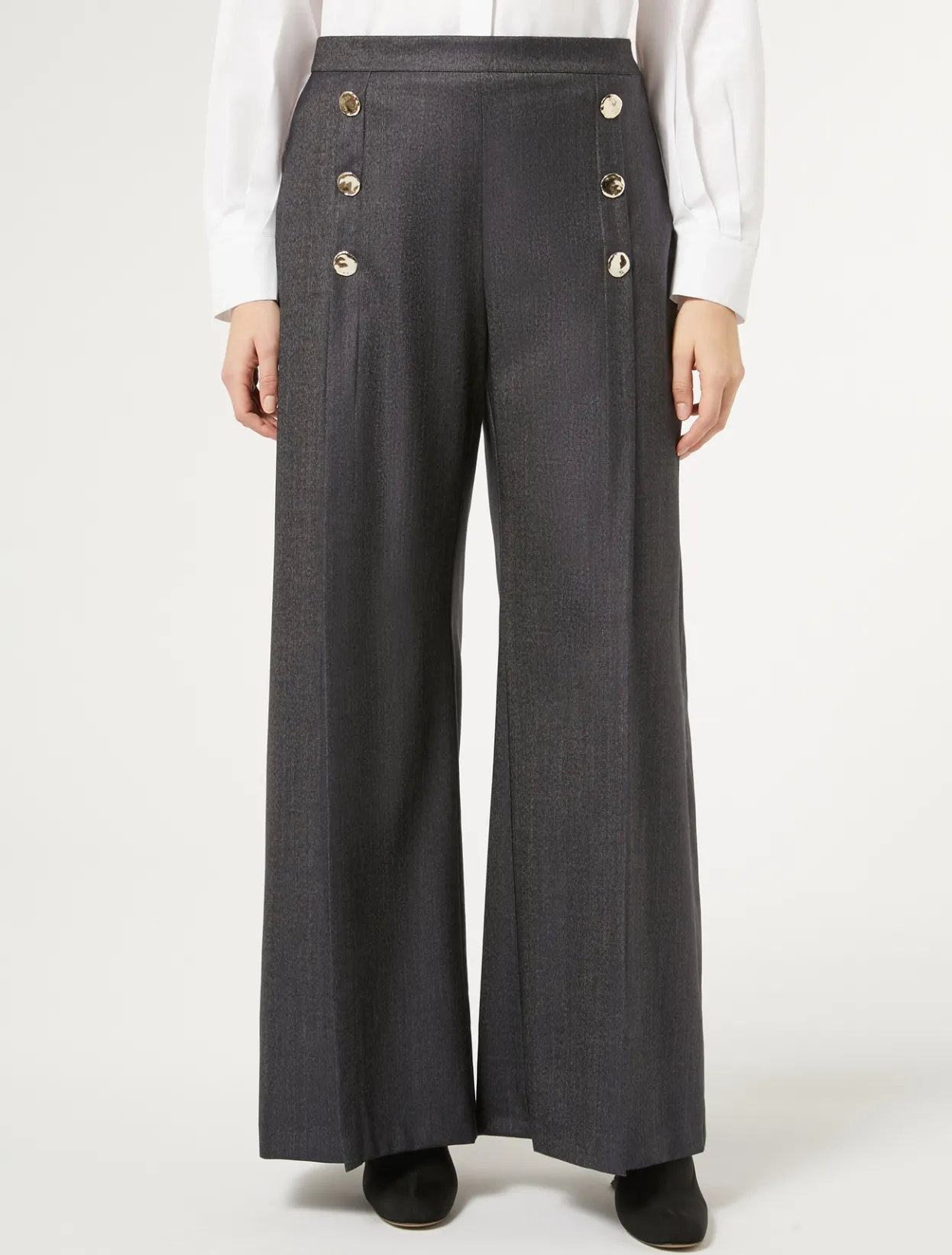 Trousers & Jeans | Trousers & Jeans | Marina Rinaldi Wool and silk trousers BLUEJEANS