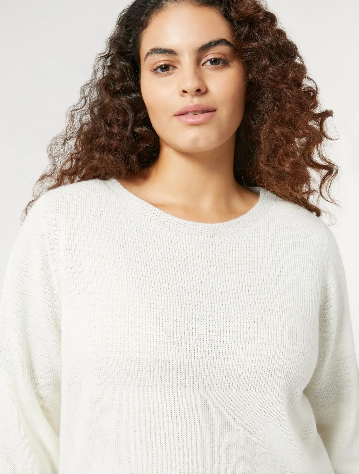 Knitwear | Knitwear | Marina Rinaldi Wool and viscose blend jumper WHITE