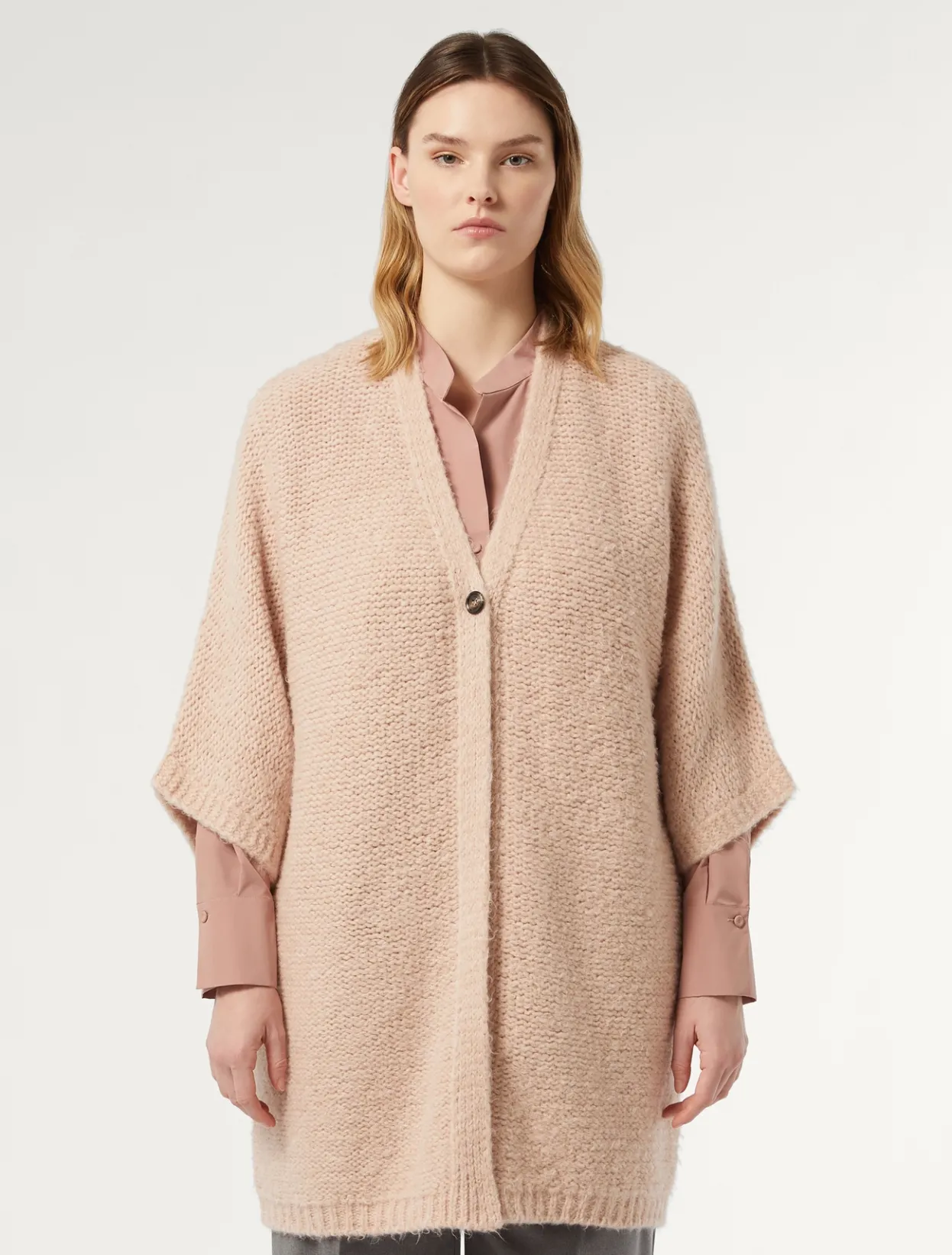 Knitwear | Knitwear | Marina Rinaldi Wool blend cardigan MAUVE