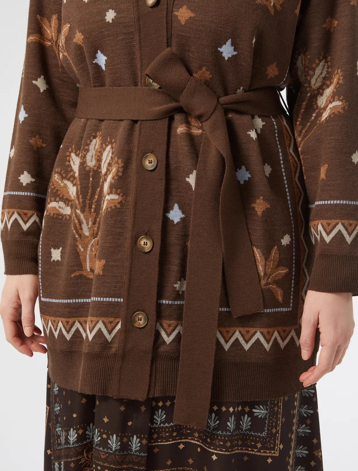 Knitwear | Knitwear | Marina Rinaldi Wool blend cardigan BROWN