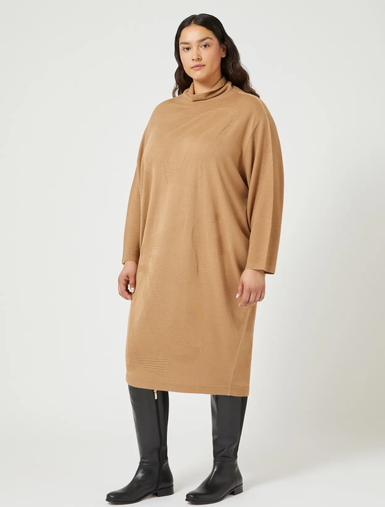 Dresses | Dresses | Marina Rinaldi Wool blend dress CAMEL