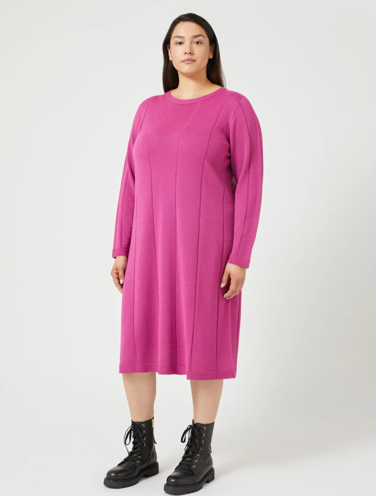 Dresses | Dresses | Marina Rinaldi Wool blend dress REDPURPLE