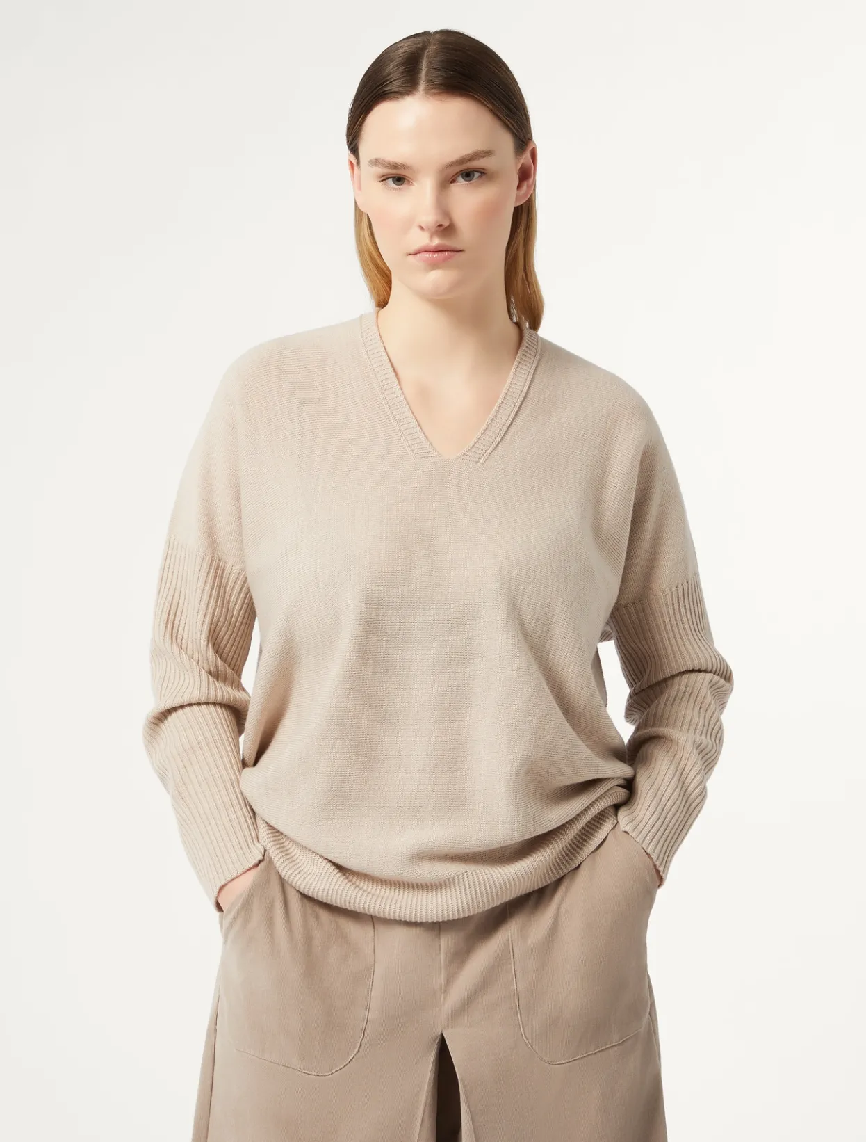 Knitwear | Knitwear | Marina Rinaldi Wool blend jumper POWDER