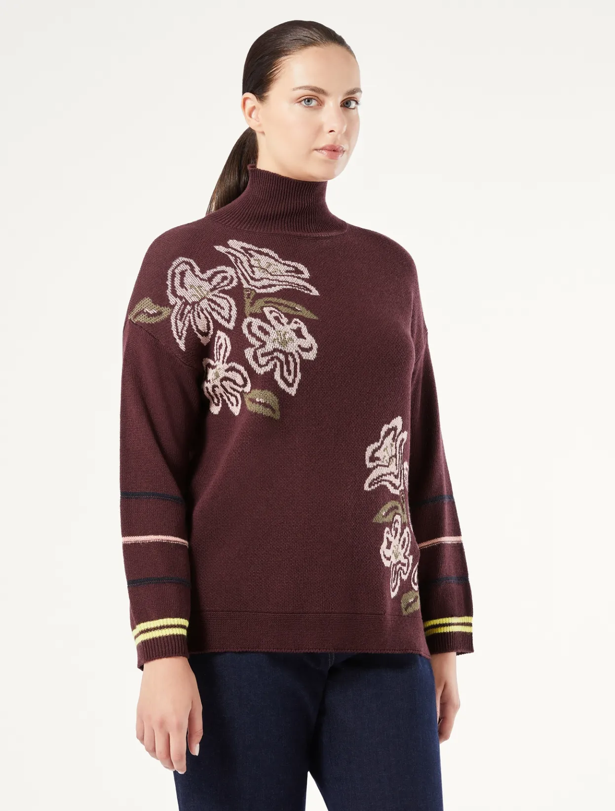 Knitwear | Knitwear | Marina Rinaldi Wool blend jumper AUBERGINE