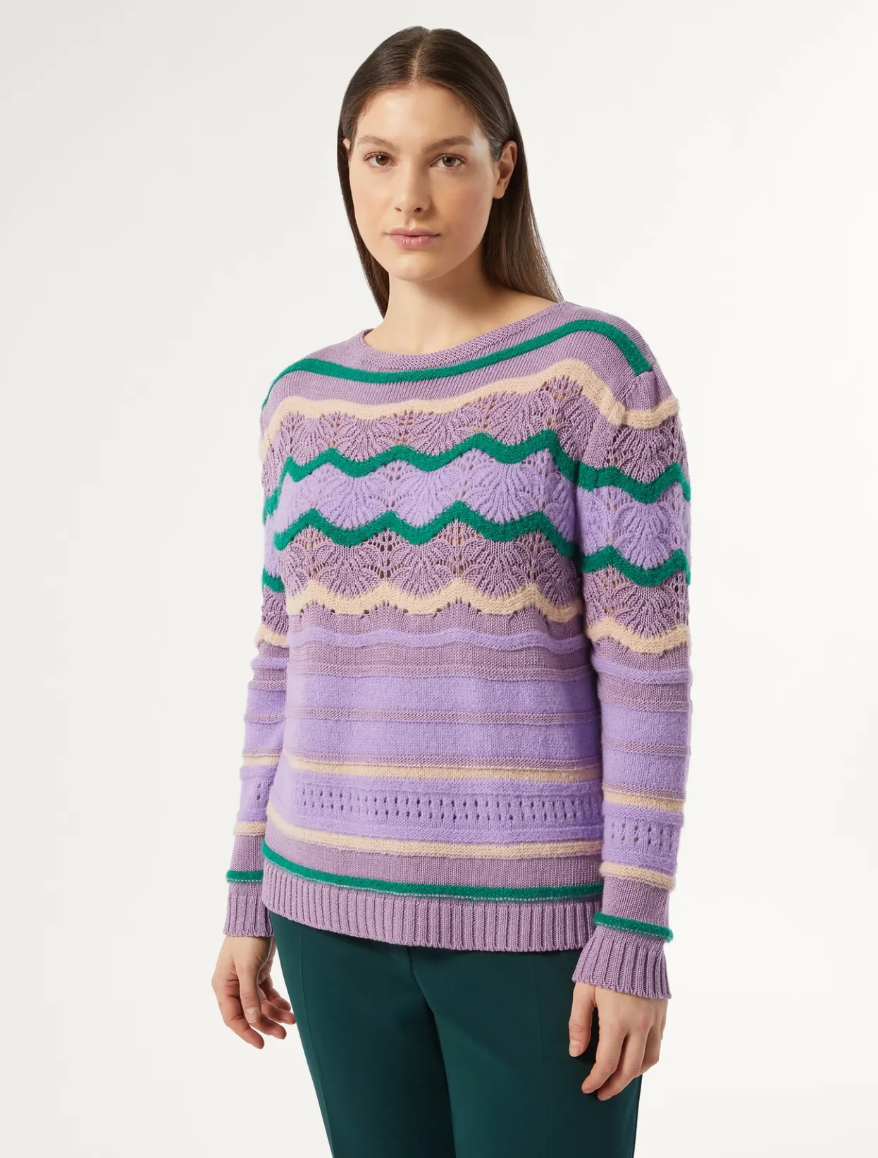 Knitwear | Knitwear | Marina Rinaldi Wool blend jumper MAUVE