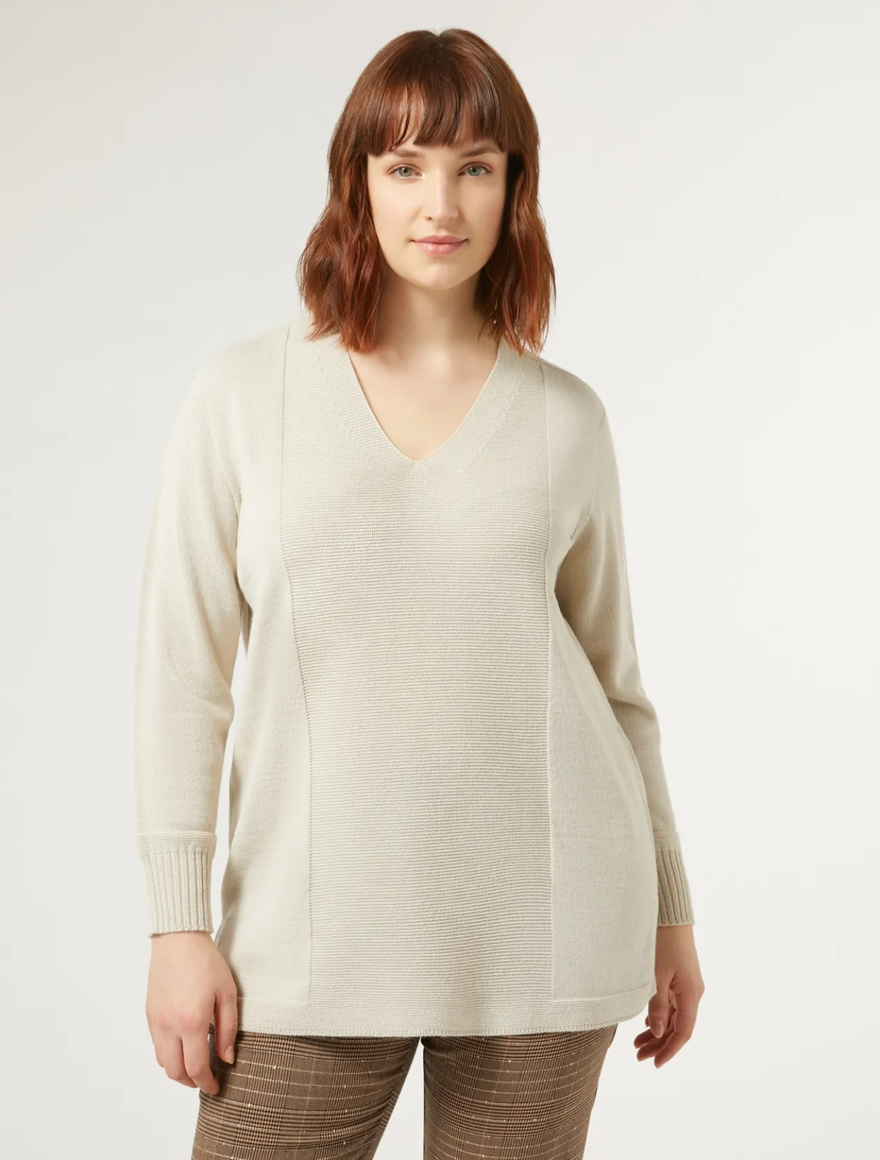 Knitwear | Knitwear | Marina Rinaldi Wool blend jumper TURTLEDOVE