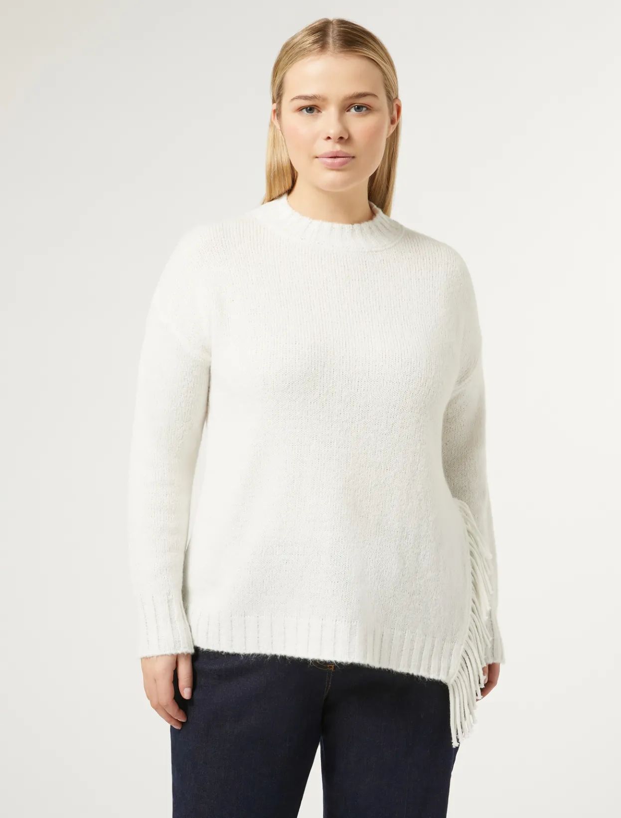 Knitwear | Knitwear | Marina Rinaldi Wool blend jumper WHITE