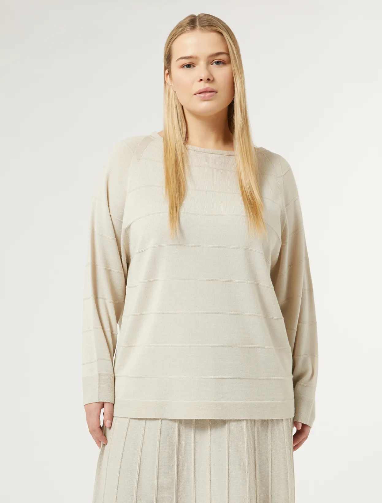 Knitwear | Knitwear | Marina Rinaldi Wool blend jumper BEIGE