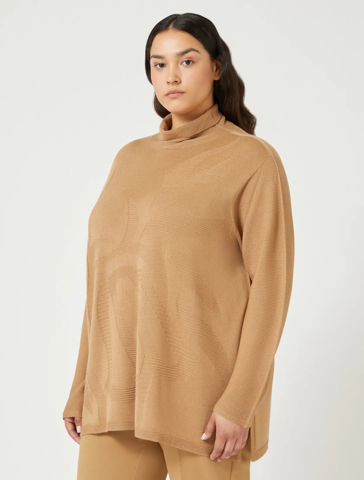 Knitwear | Knitwear | Marina Rinaldi Wool blend jumper CAMEL