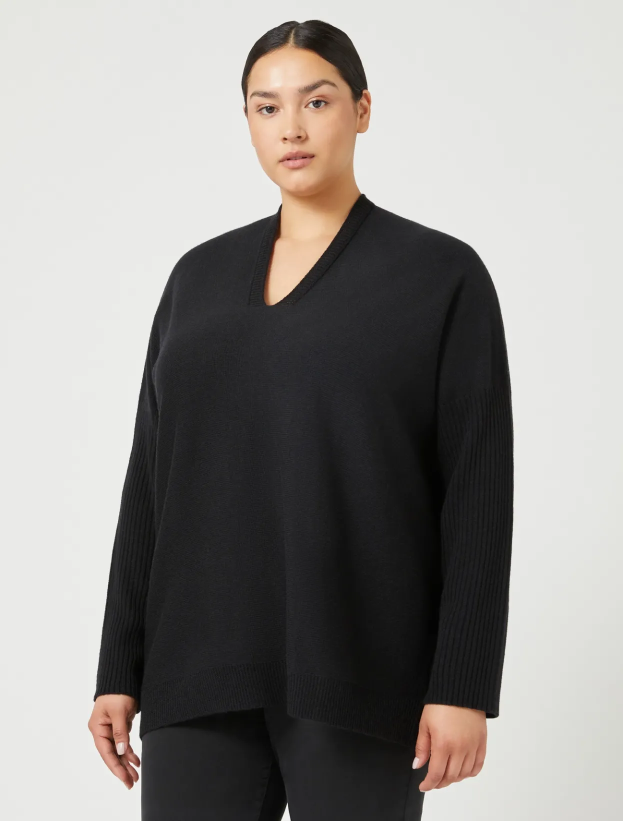 Knitwear | Knitwear | Marina Rinaldi Wool blend jumper BLACK