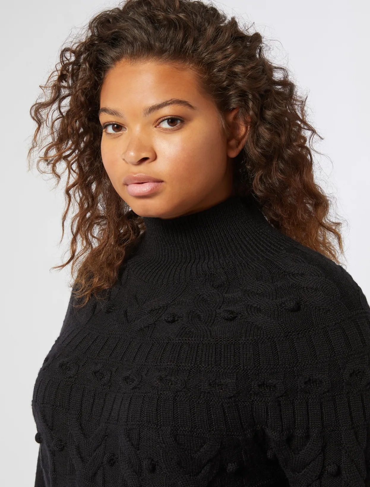 Knitwear | Knitwear | Marina Rinaldi Wool blend jumper BLACK