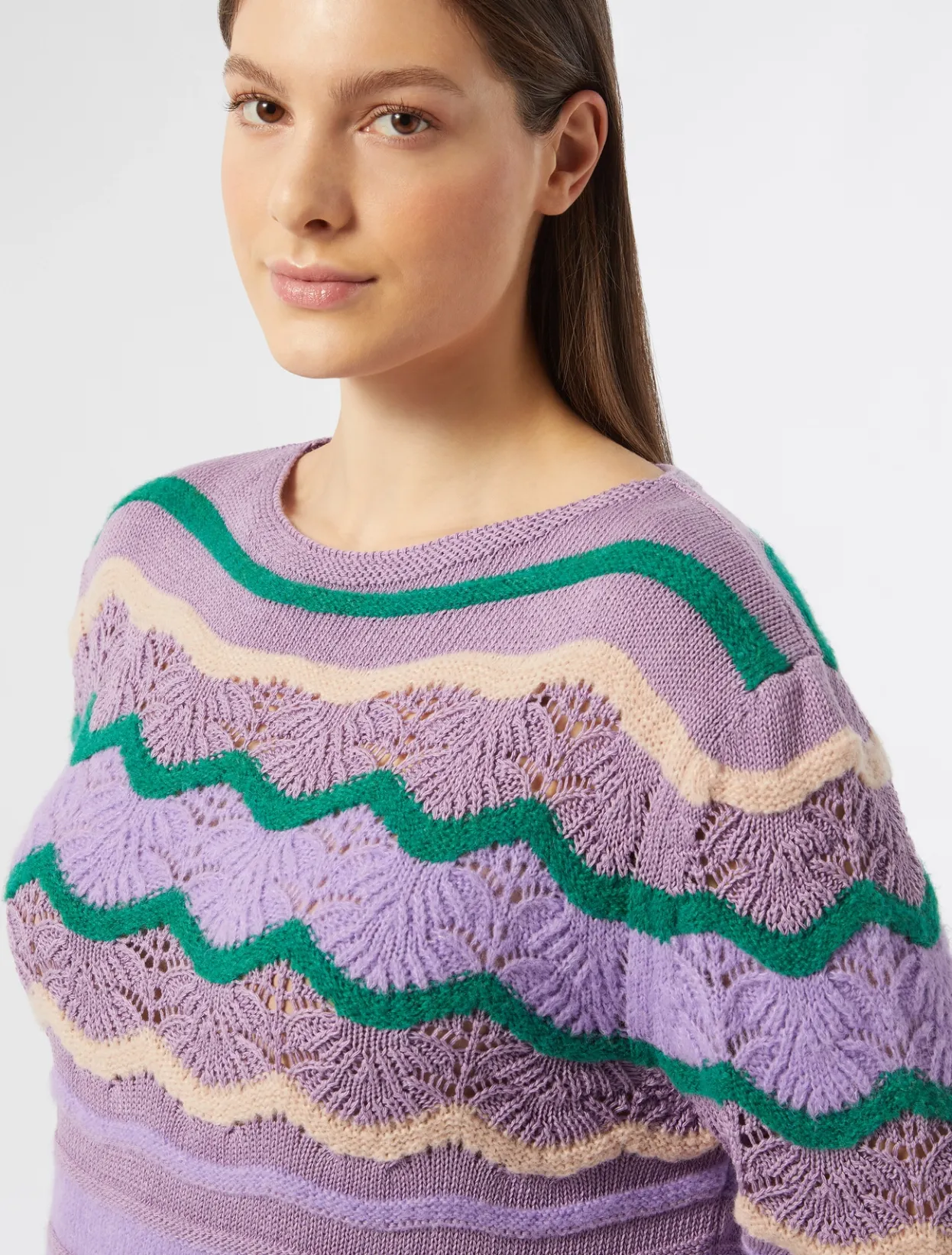 Knitwear | Knitwear | Marina Rinaldi Wool blend jumper MAUVE