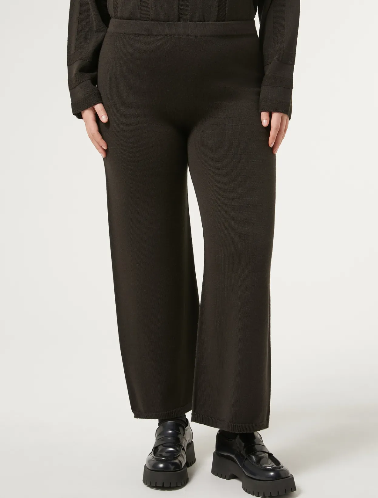 Trousers & Jeans | Trousers & Jeans | Marina Rinaldi Wool blend trousers BROWNBORDEAUX