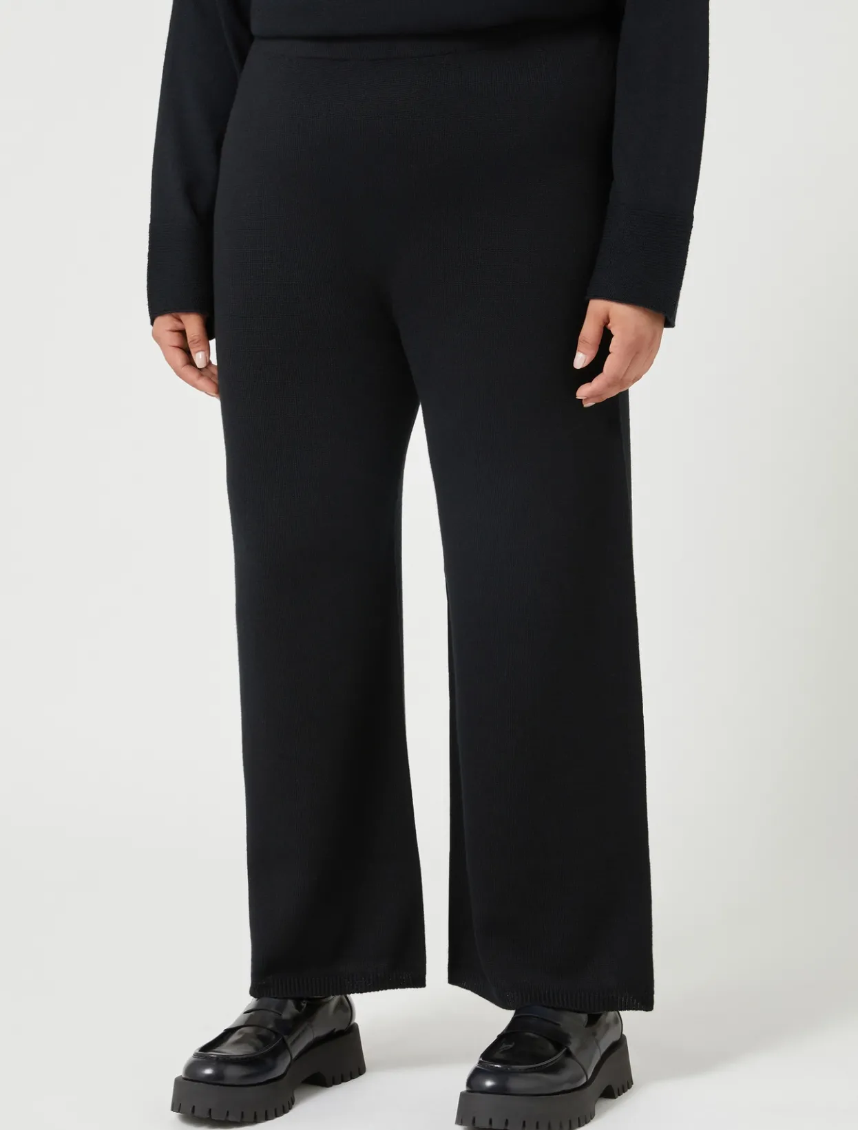 Trousers & Jeans | Trousers & Jeans | Marina Rinaldi Wool blend trousers BLACK