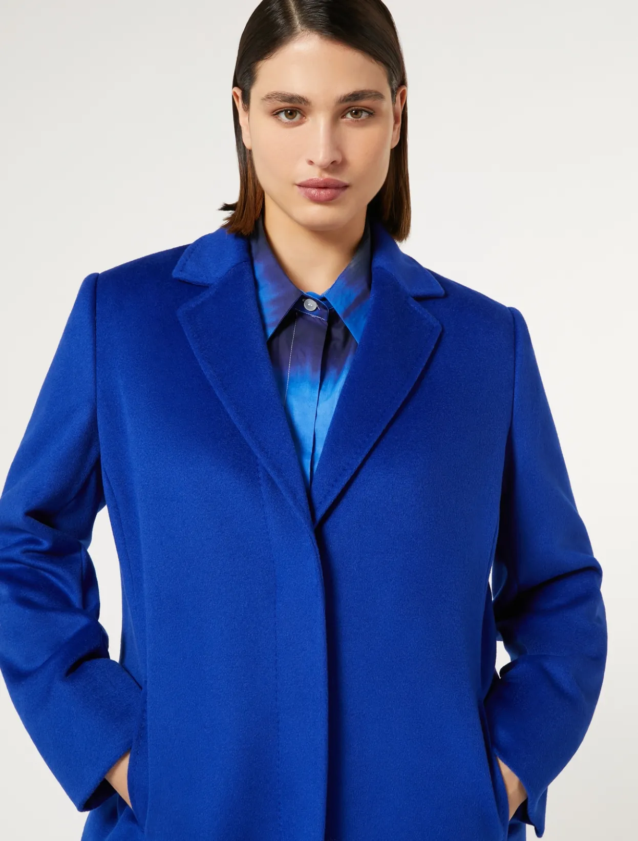 Coats | Coats | Marina Rinaldi Wool broadcloth coat CORNFLOWERBLUE