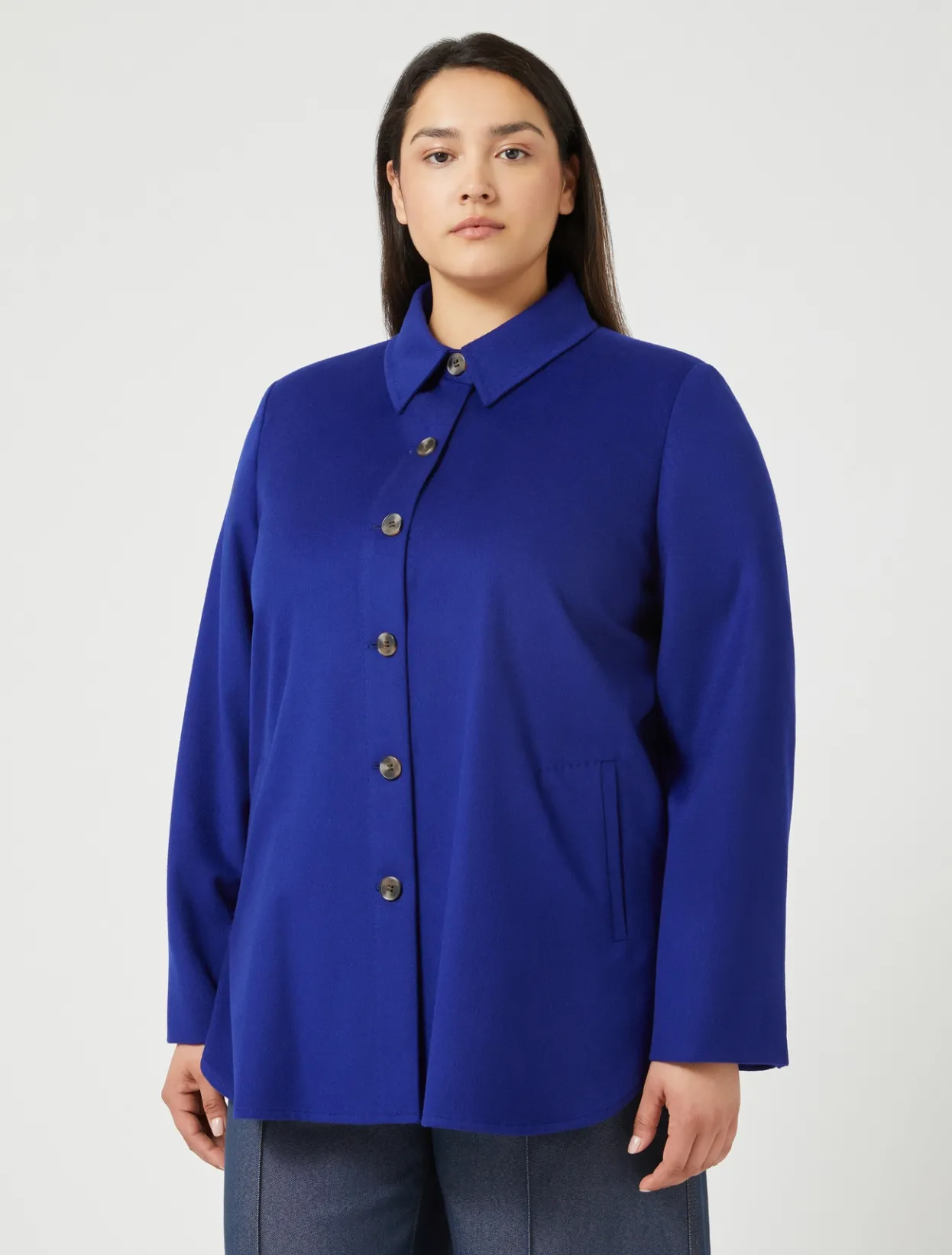 Jacket & Blazers | Jacket & Blazers | Marina Rinaldi Wool broadcloth jacket MIDNIGHTBLUE