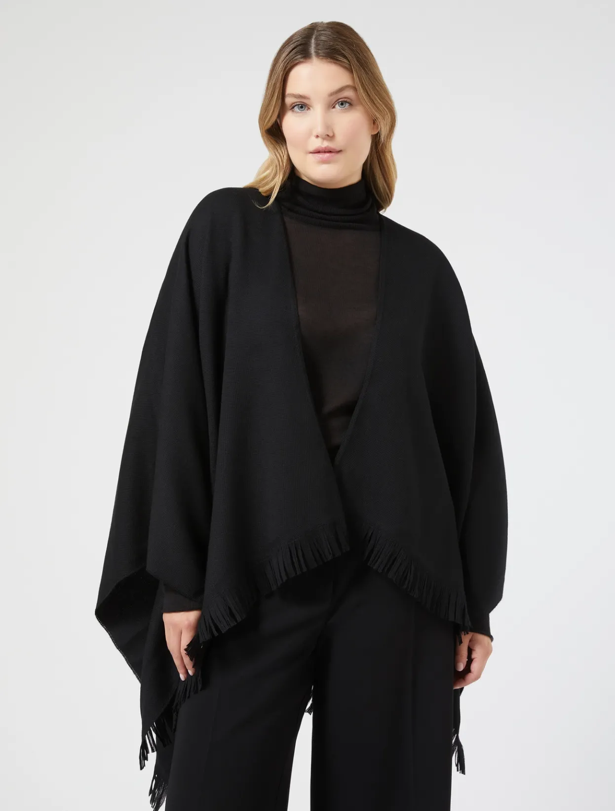 Accessories | Accessories | Marina Rinaldi Wool cape BLACK