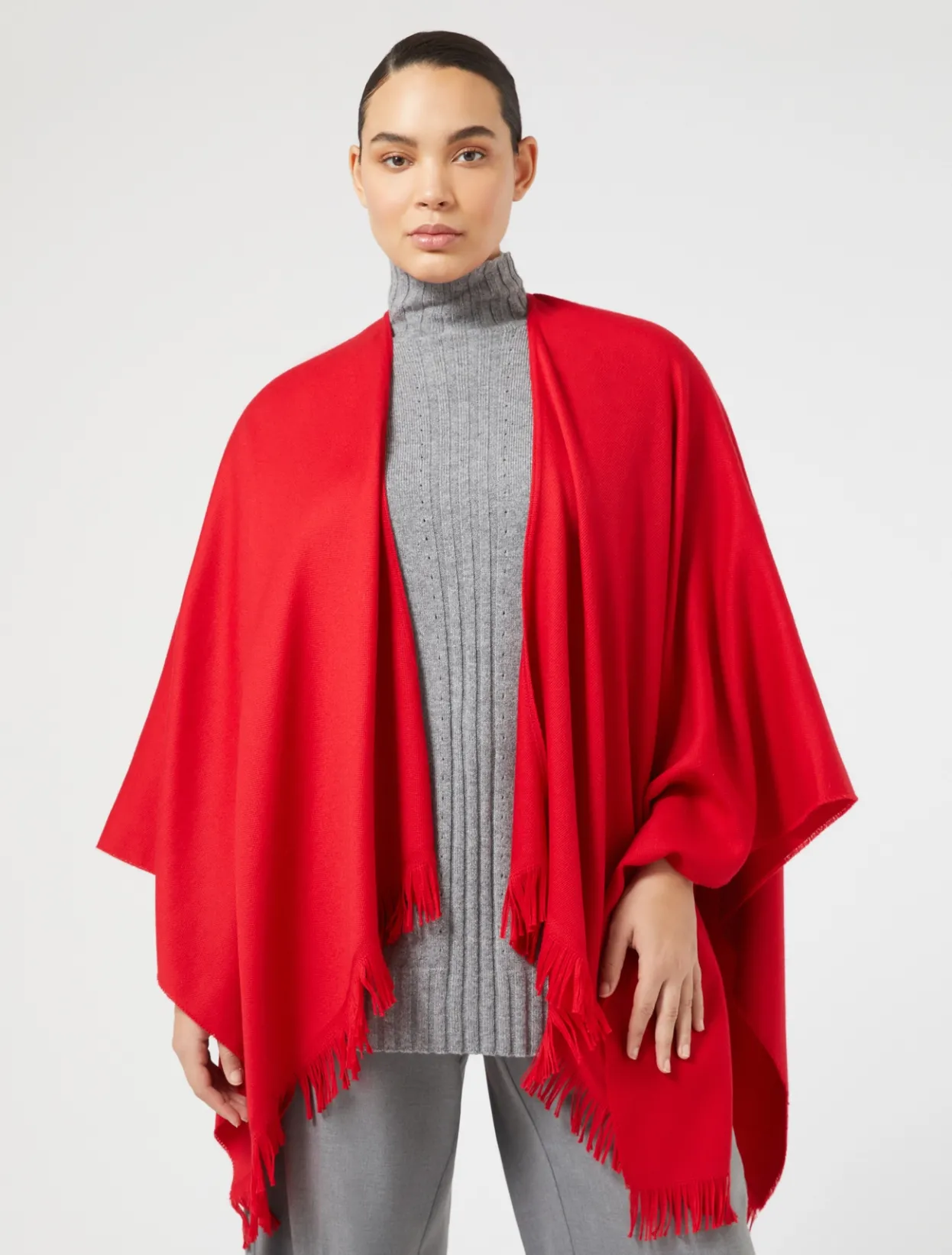 Accessories | Accessories | Marina Rinaldi Wool cape RED