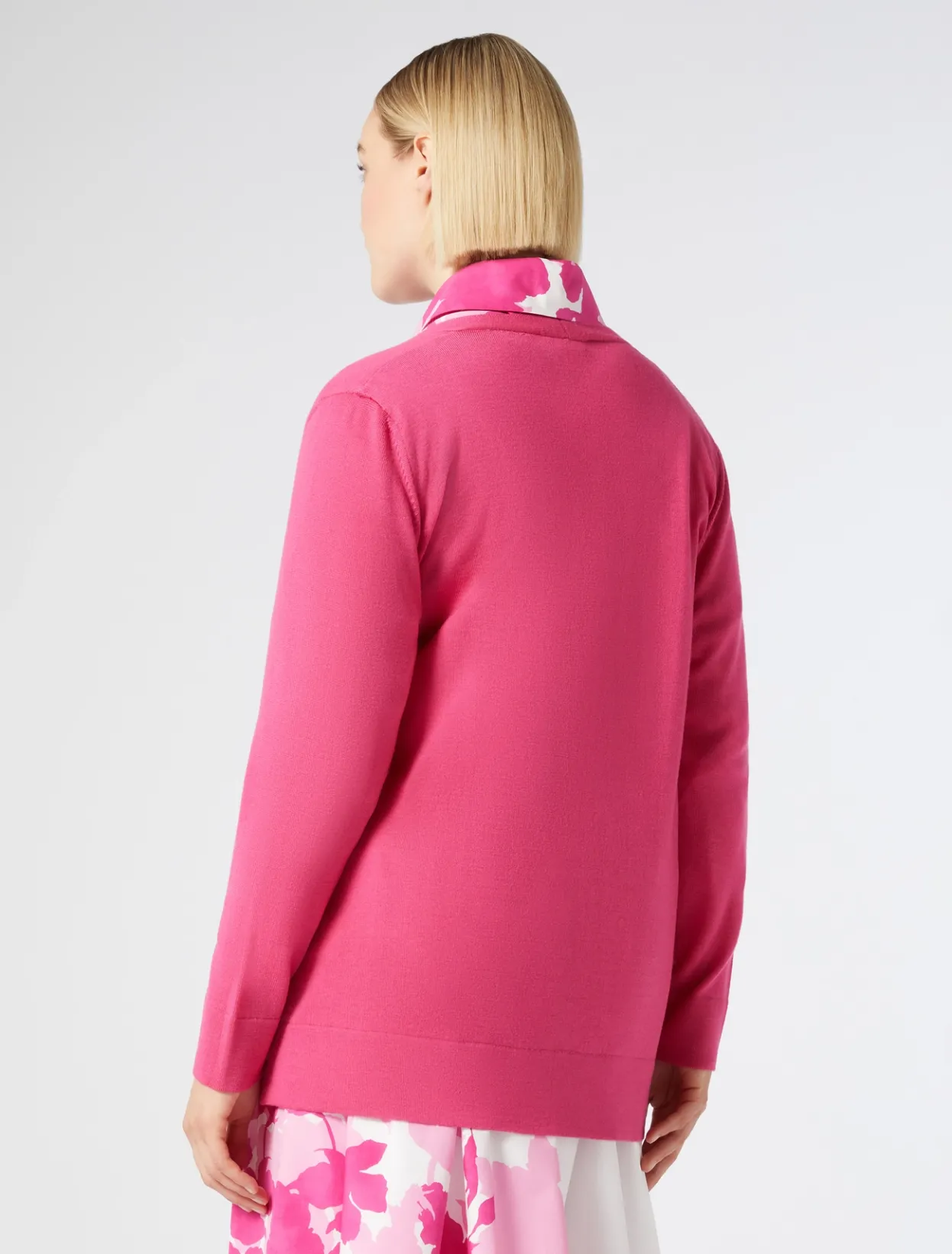 Knitwear | Knitwear | Marina Rinaldi Wool cardigan FUCHSIA