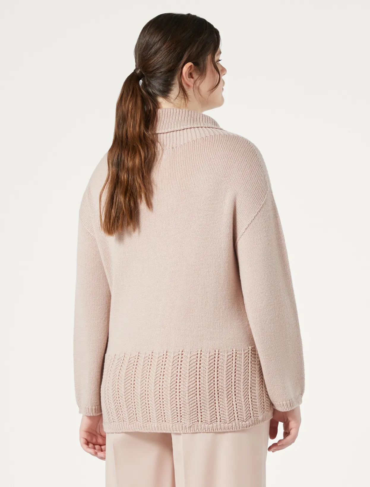 Knitwear | Knitwear | Marina Rinaldi Wool cordonnet sweater PINK