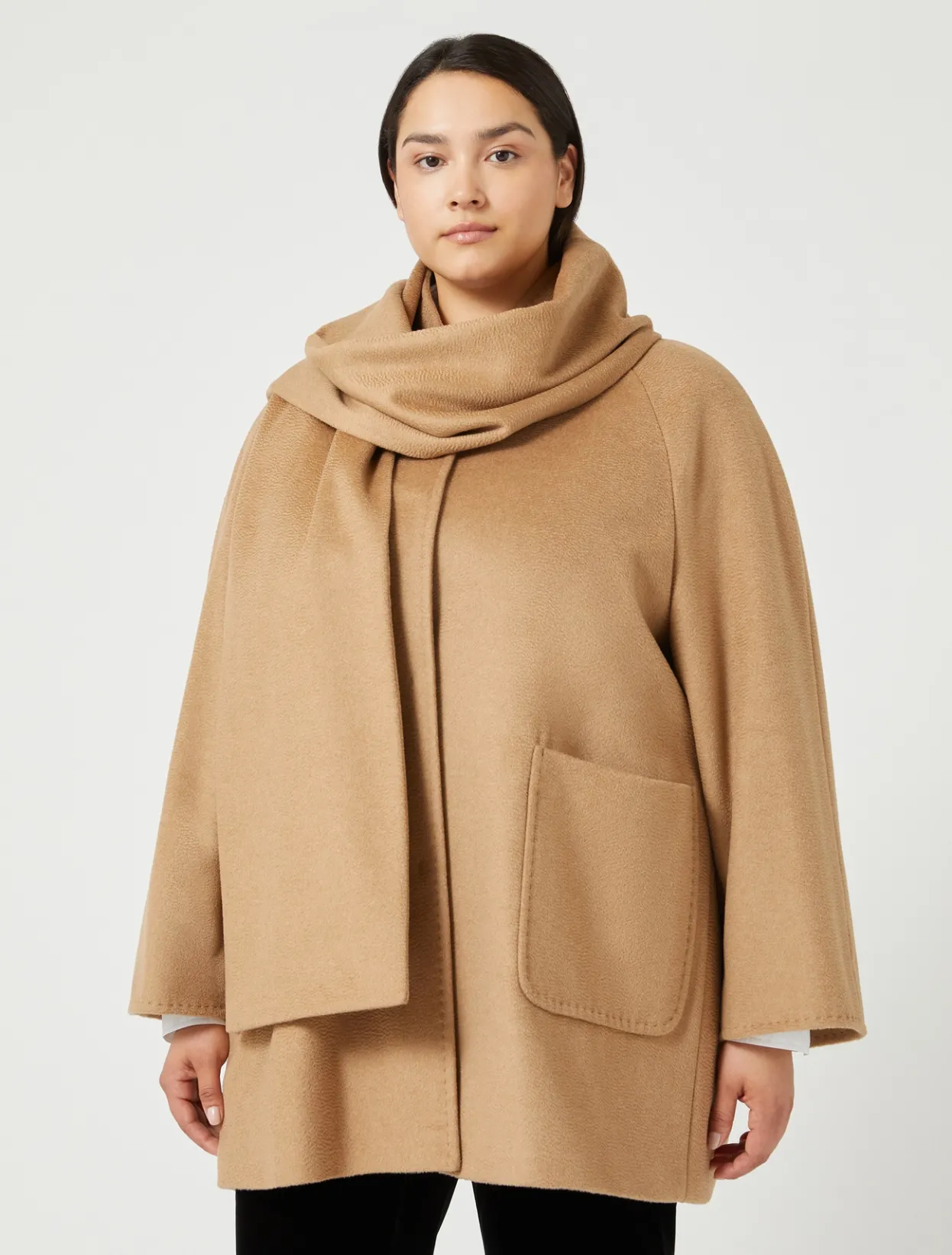 Coats | Coats | Marina Rinaldi Wool drap jacket CAMEL