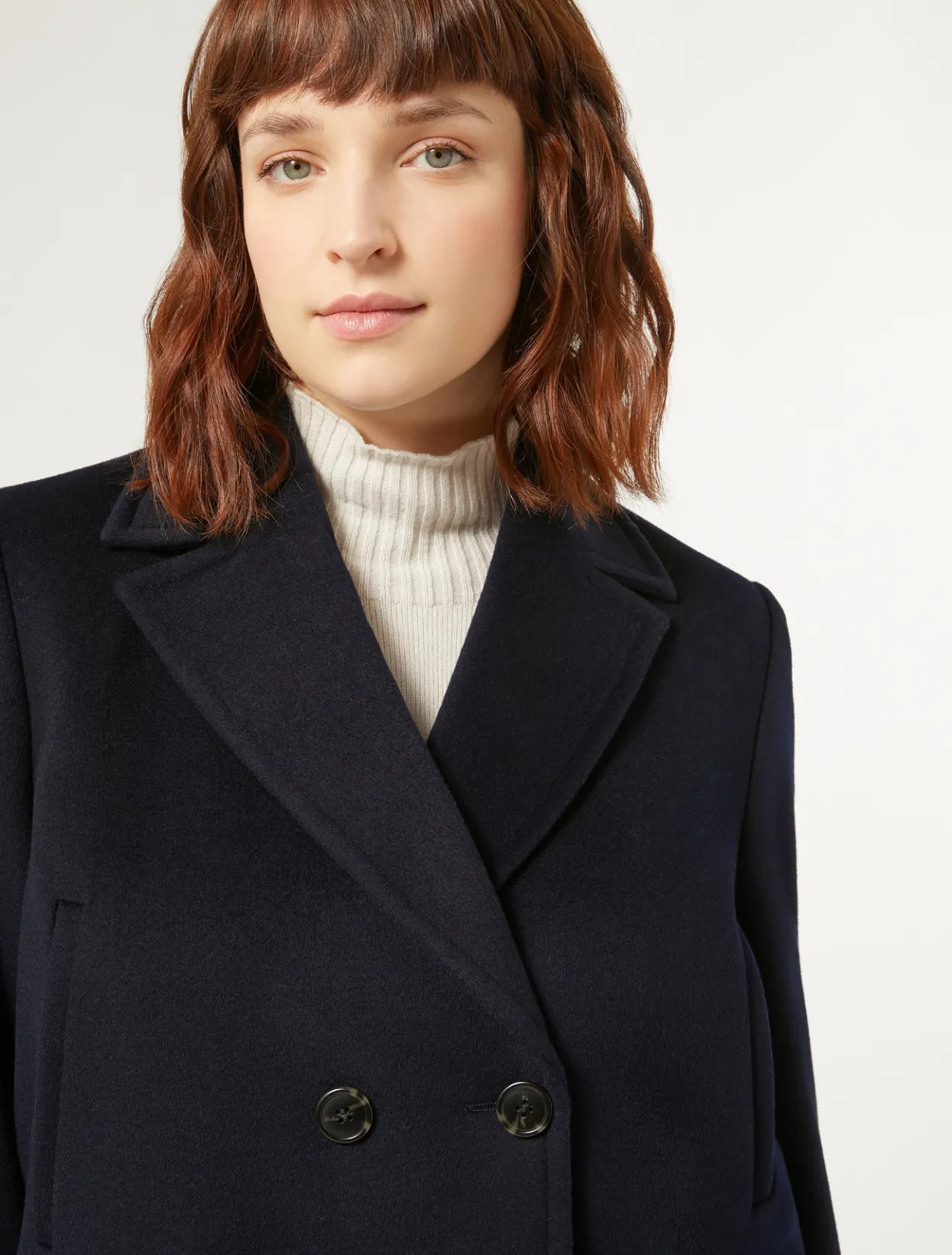 Coats | Coats | Marina Rinaldi Wool drap pea coat MIDNIGHTBLUE