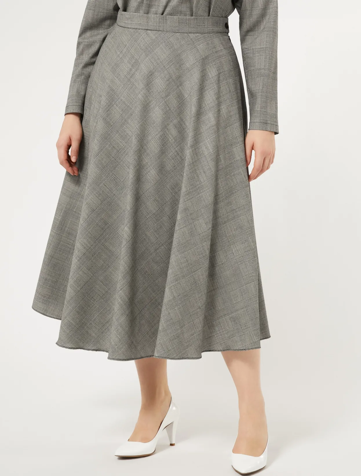 Skirts | Skirts | Marina Rinaldi Wool foulé skirt BLACKWHITE