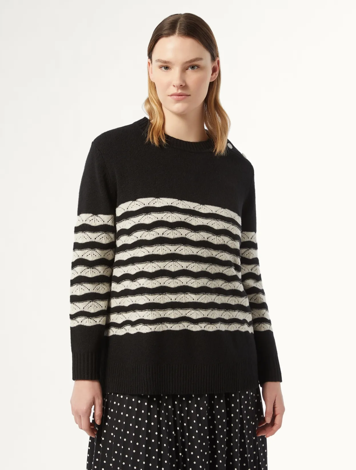 Knitwear | Knitwear | Marina Rinaldi Wool jumper BLACK